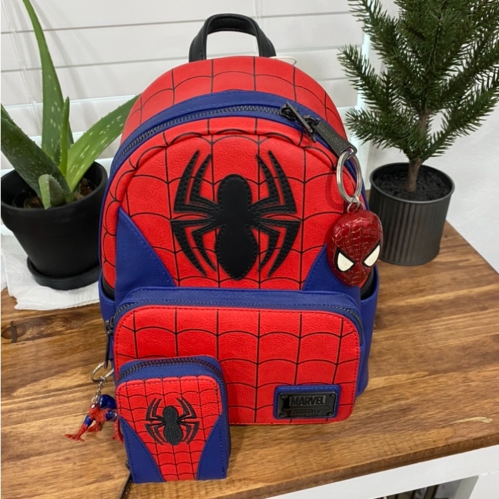 Spider-Man loungefly mini backpack and wallet
